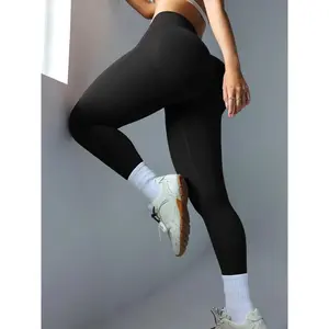 Women High Waisted Scrunch Butt Lifting Yoga Leggings Tummy Control Super Stretch Seamless Workout Pants, Soft Non-See Through Athletic Leggings for Gym Running Daily Casual Fall Winter Active Wear