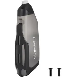 Aerodynamic Bike Water Bottle 600ml – LDPE Kettle for Road & Mountain Cycling, Heat Resistant Up to 50℃, BPA-Free Race-Ready Hydration with High-Flow Cap (Grey A Set)