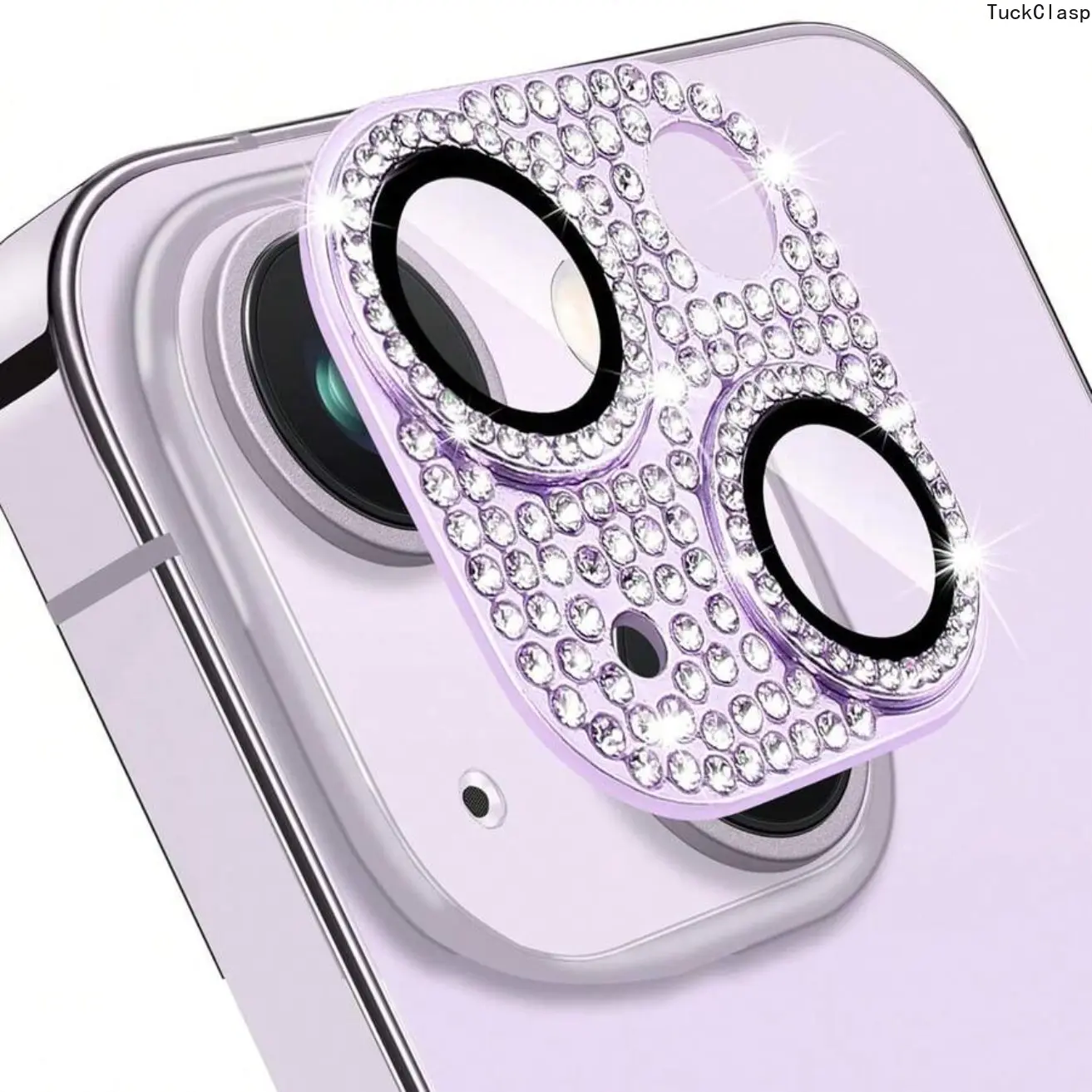 Diamond-Coated Camera Lens Protector Compatible with iPhone, Shockproof Anti-Scratch Cover, Anti-Fingerprint Full-Cover Lens Film for Smartphones, Durable Protective Camera Accessory