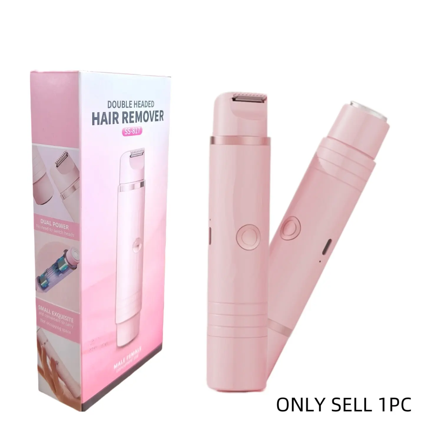 Women's Dual-Head Bikini Trimmer, Body Hair Clipper, Facial Leg Armpit Electric Shaver, Portable Wireless Epilator, Self-Care Gift for Women