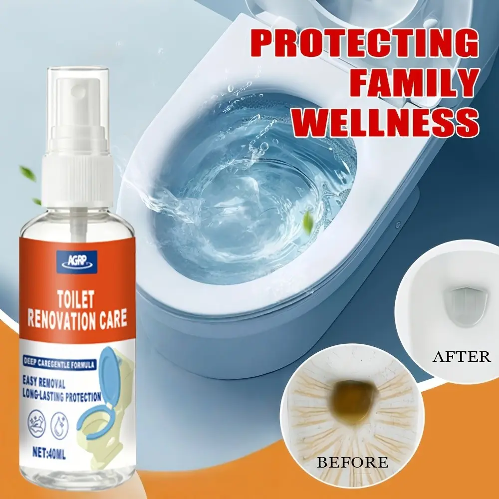 Toilet Surface Cleaning Spray, Fast-Acting Blend, Pleasant Fragrance That Lingers, Works On Tough Toilet Marks, Helps Neutralize Unpleasant Smells, Handy For Daily Bathroom Upkeep