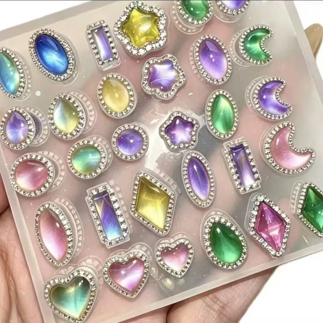 High-Quality Silicone Nail Mold, Versatile Egg Shape Gemstone Water Drop Oval, Transparent Silicone Handmade Manicure Tool, Premium Nail Art Kit