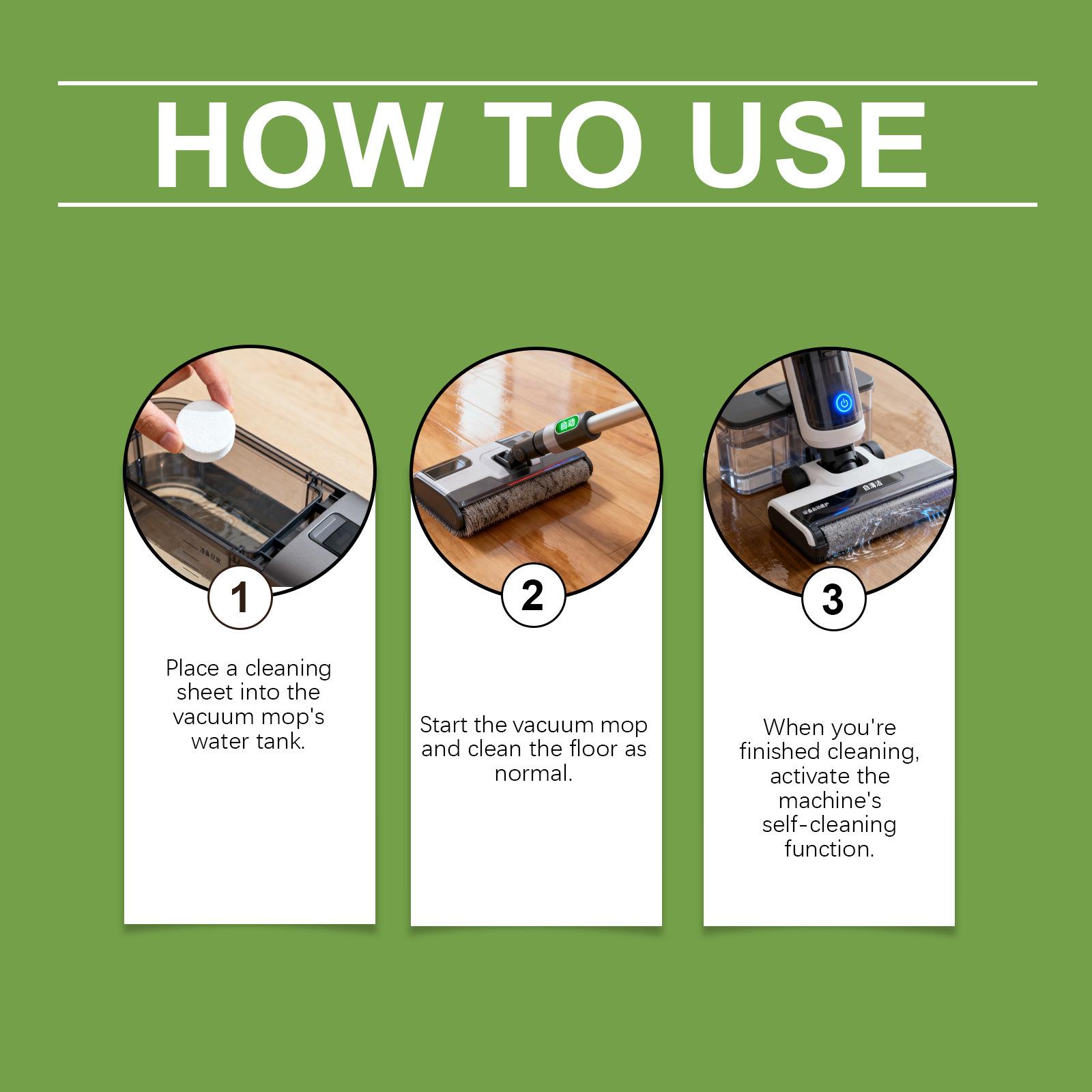 Multi - Surface Floor Cleaning Tablets, Home Use Stain Remover and Dirt Eliminator for Floors, Effective & Easy to Use Cleaning Supplies