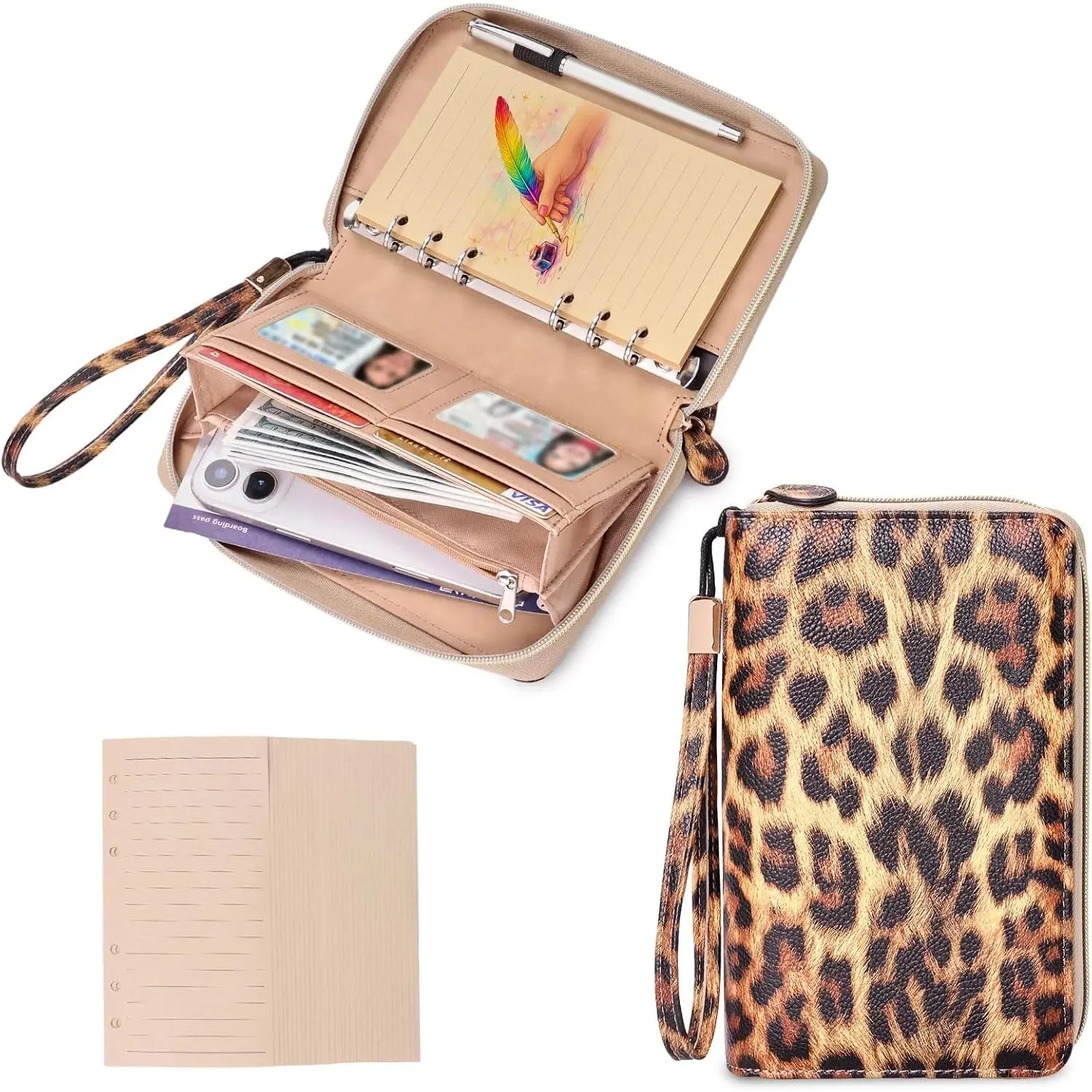 Budget A6 Zippered Binder, Modern Planner for Travel & Study