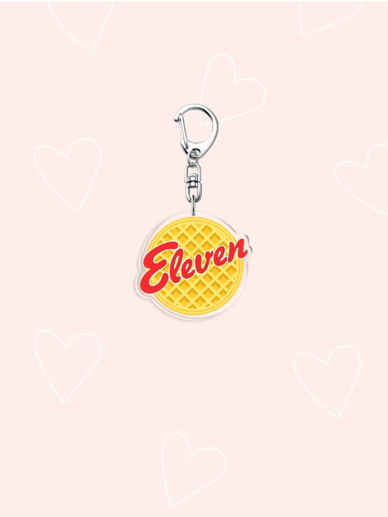 Stranger thlngs Acrylic Keychains, Cute Cartoon Eleven Waffle Demogorgon Character Bag Charms, Horror TV Series Merchandise Key Ring, Fan Party Favors Gifts for Backpack Car Keys, Keychain for Bags