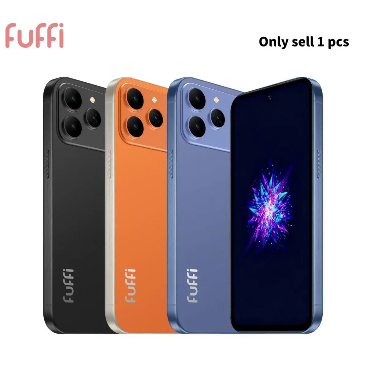 FUFFi-M17 Pro Fashion Smartphone, 6.61-inch large screen, 4G network, 5MP+16MP high-definition camera, Quad Core Android 10.0, 3GB RAM+64GB ROM, 3500mAh battery, dual SIM dual standby, metal frame holder, Cellphone