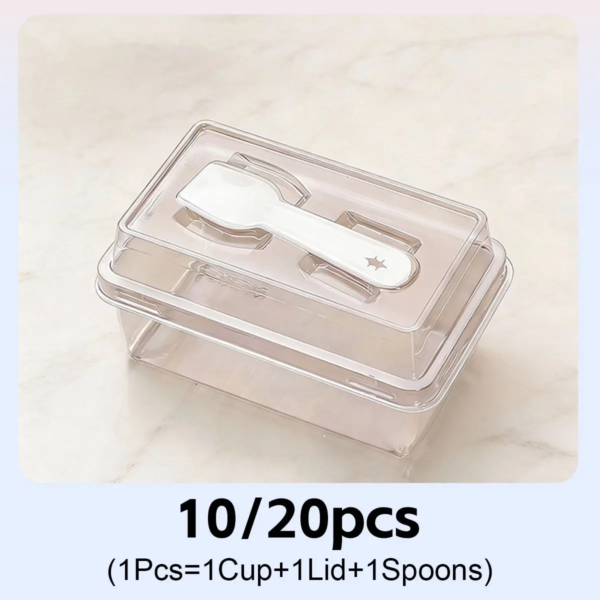 Transparent Dessert Cups with Lids and Spoons, Stackable Sweet Treat Containers, Ideal for Mousse, Fruits, Cake Slices, Baking On-The-Go, Home Baking