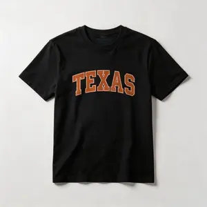Texas TX Vintage Athletic Sports Orange Style 80s 90s Cotton T-shirt, Graphic Crew Neck Soft Top Short Sleeve Casual Unsex Shirt for Men Women