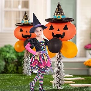 Sincere Party Girls Halloween Witch Costume,Deluxe Adorable Neon Colorful Witch Fancy Dress Up Costumes. Girls Ruffle Geometric Dress