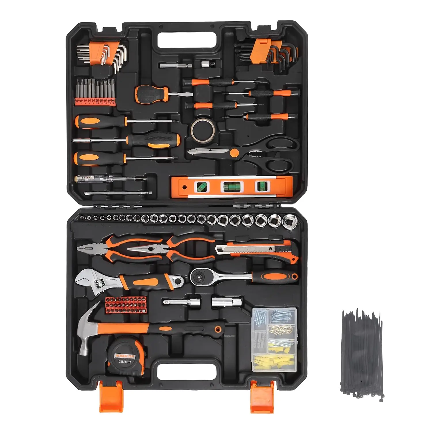 GARVEE247PCS Household Tool Set with Storage Case - 247 Essential Tools Featuring Soft-Grip Handles, Premium Steel Construction, Dirt-Resistant Portable Case for Home Repair and Maintenance