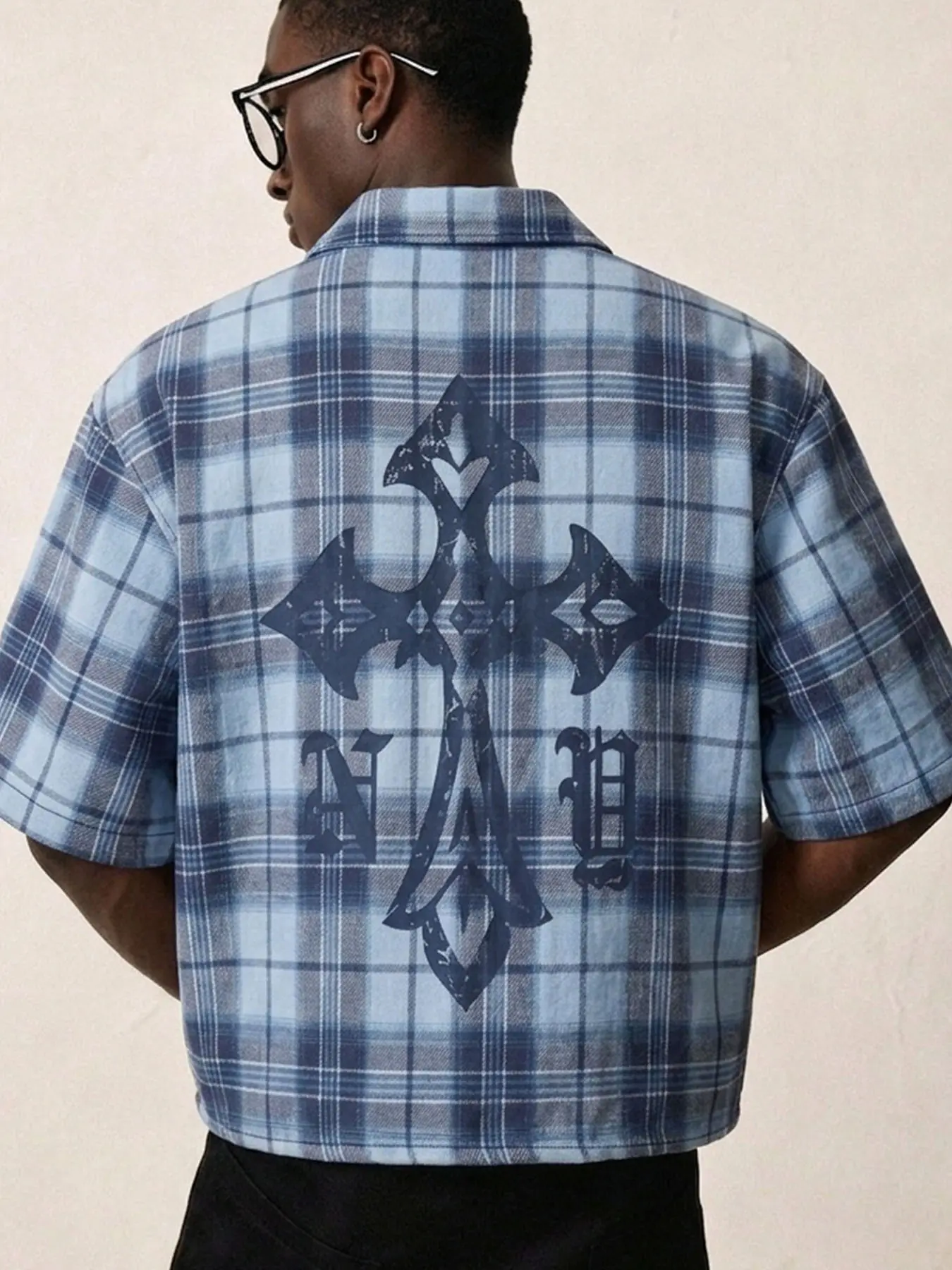 Classic Plaid Checked Men's Casual Shirt, Casual Checkered Shirt, Fitted Style for Daily Outing, Friends Gathering, Leisure Shopping, Streetwear, Retro, Trendy, Top