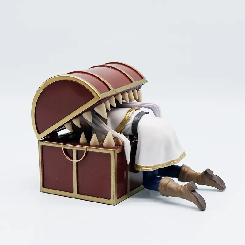 Frieren Treasure Box Monster Figure Set, Mini Figure, 9.5cm Detachable Scene Figurine, Anime Desk Decor, Funny PC Case Ornament, Gift Idea