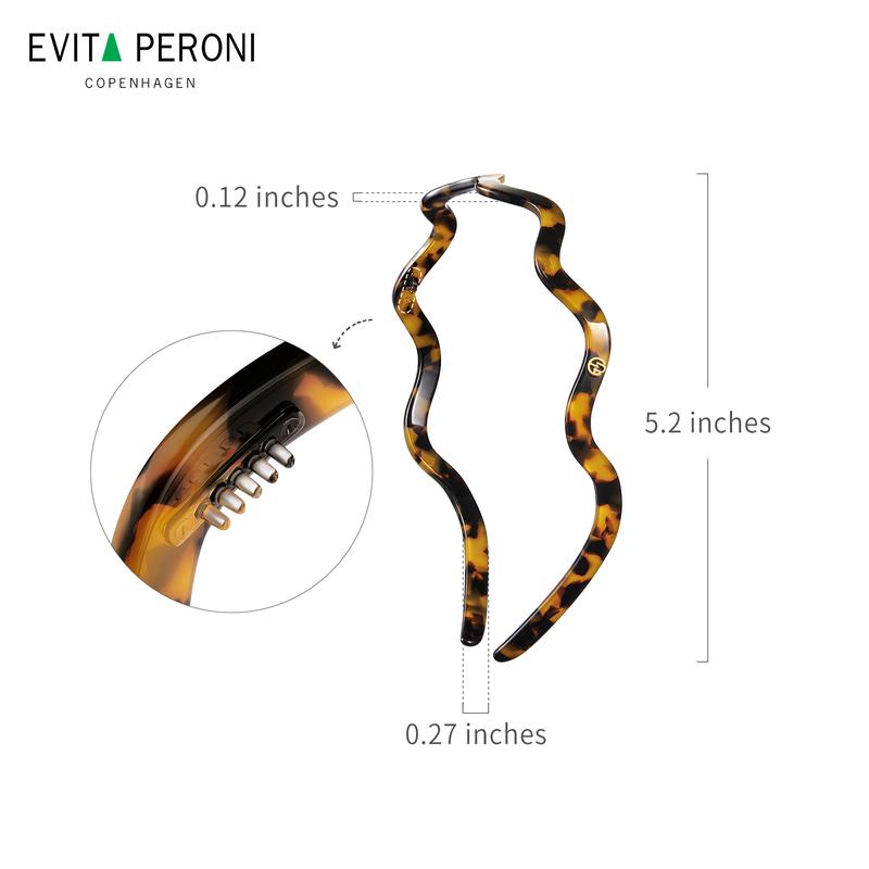 Wavy Glasses Headband,Eyewear-Friendly Hair Band,No Pressure Headache Non-Slip Thin Headband for Women | EVITA PERONI Wavy Glasses Headband,Eyewear-Friendly Hair Band,No Pressure Headache Non-Slip Thin Headband for Women | EVITA PERONI