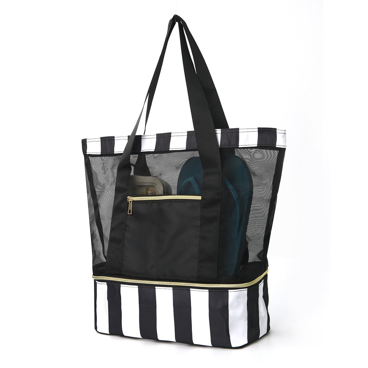 Large Capacity Double Beach Bag, Portable Swim Travel Storage Bag