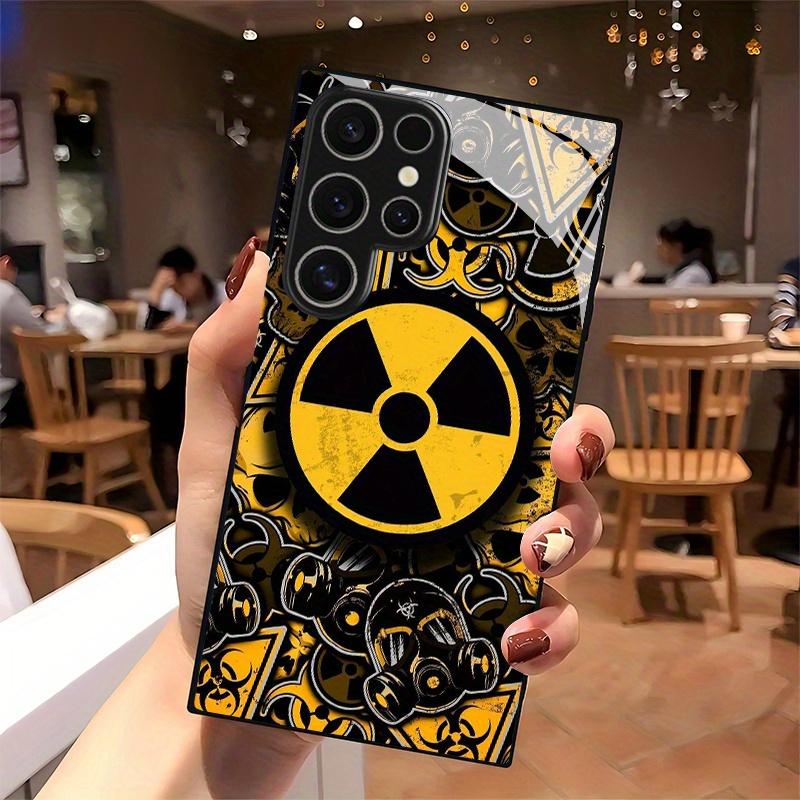 High-Quality Glass Phone Case with a Nuclear Radiation Warning Wallpaper Design, Suitable for Samsung Galaxy S26 S25 S24 S23 S22Pro S21 S20 Fe Plus Ultra Pro A56 A55 A54 A53 A52 A51 A36 A35 A34 A32 A26 A25 A24 A23 A16 A15 A14 A06 A05 A03s