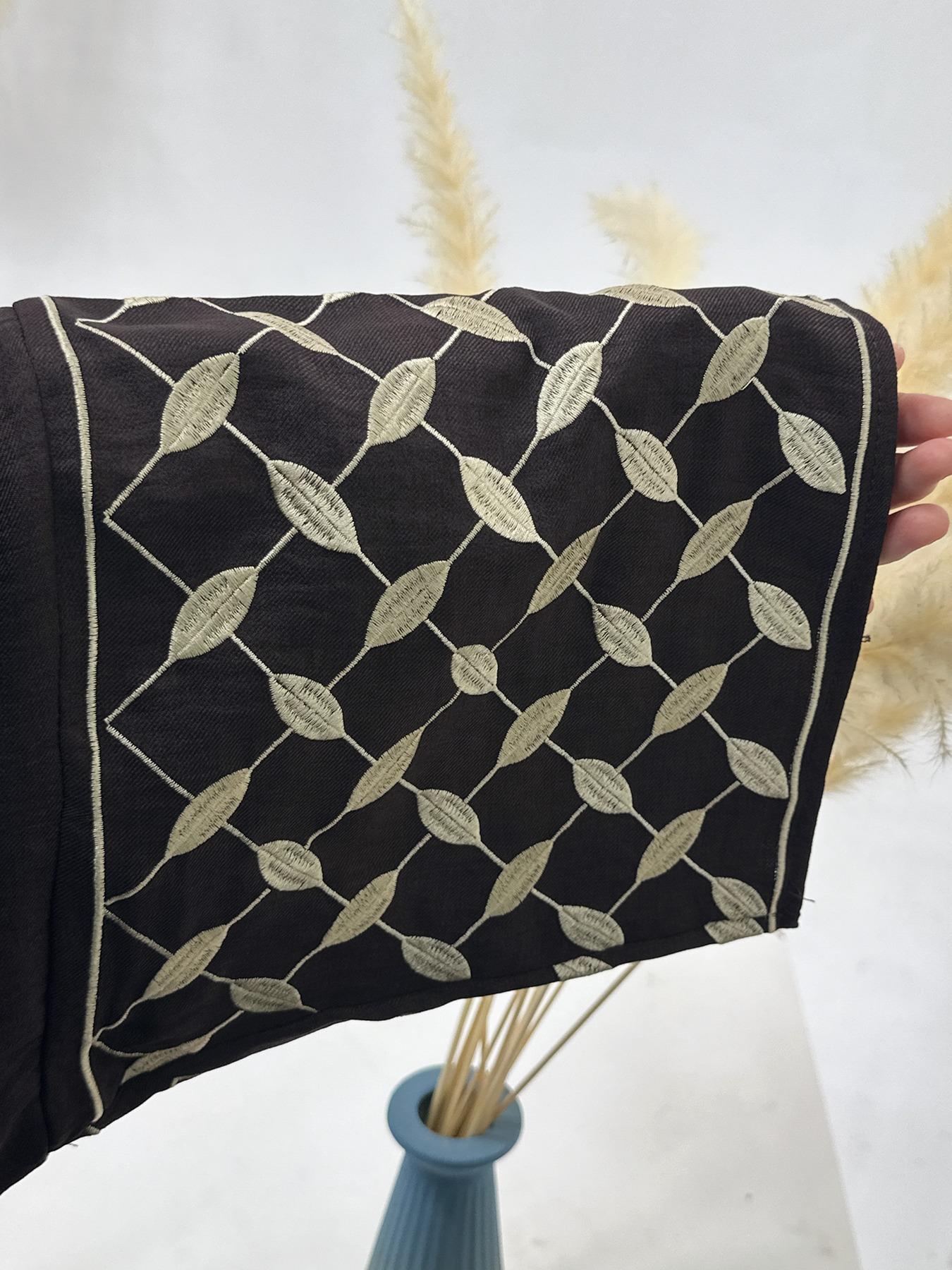 Women's Embroidery Abaya, Modest Casual Long Sleeve Abaya for Daily Wear, Ladies Islamic Clothing for All Seasons, Abayas for Women