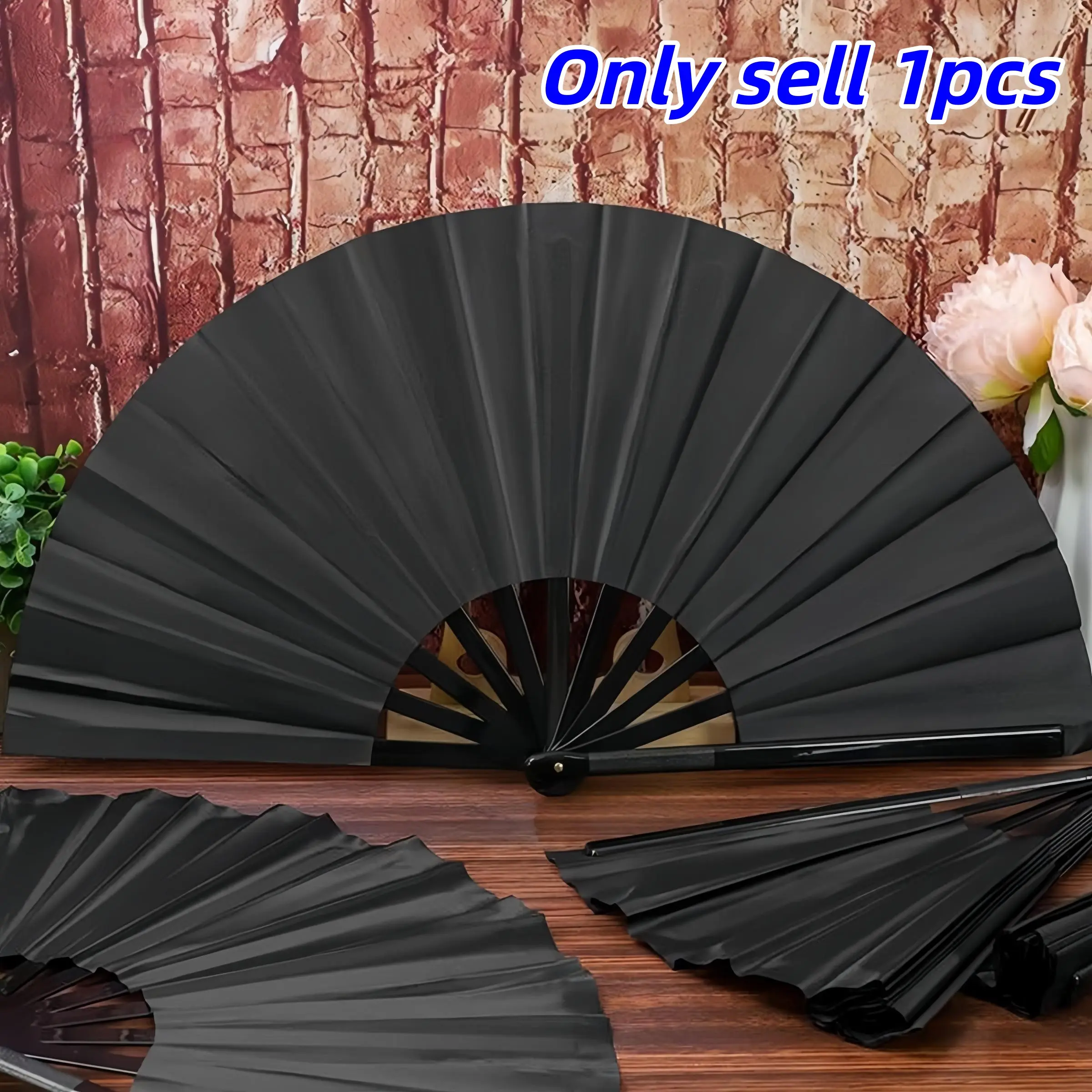 Bamboo Rattan Fan, Folding Hand Fan, One-Sided Tai Chi Kung Fu Fan, High-End Children Performance Dance Fan, Authentic Martial Arts Accessory, Decoration Items, Chinese Fan