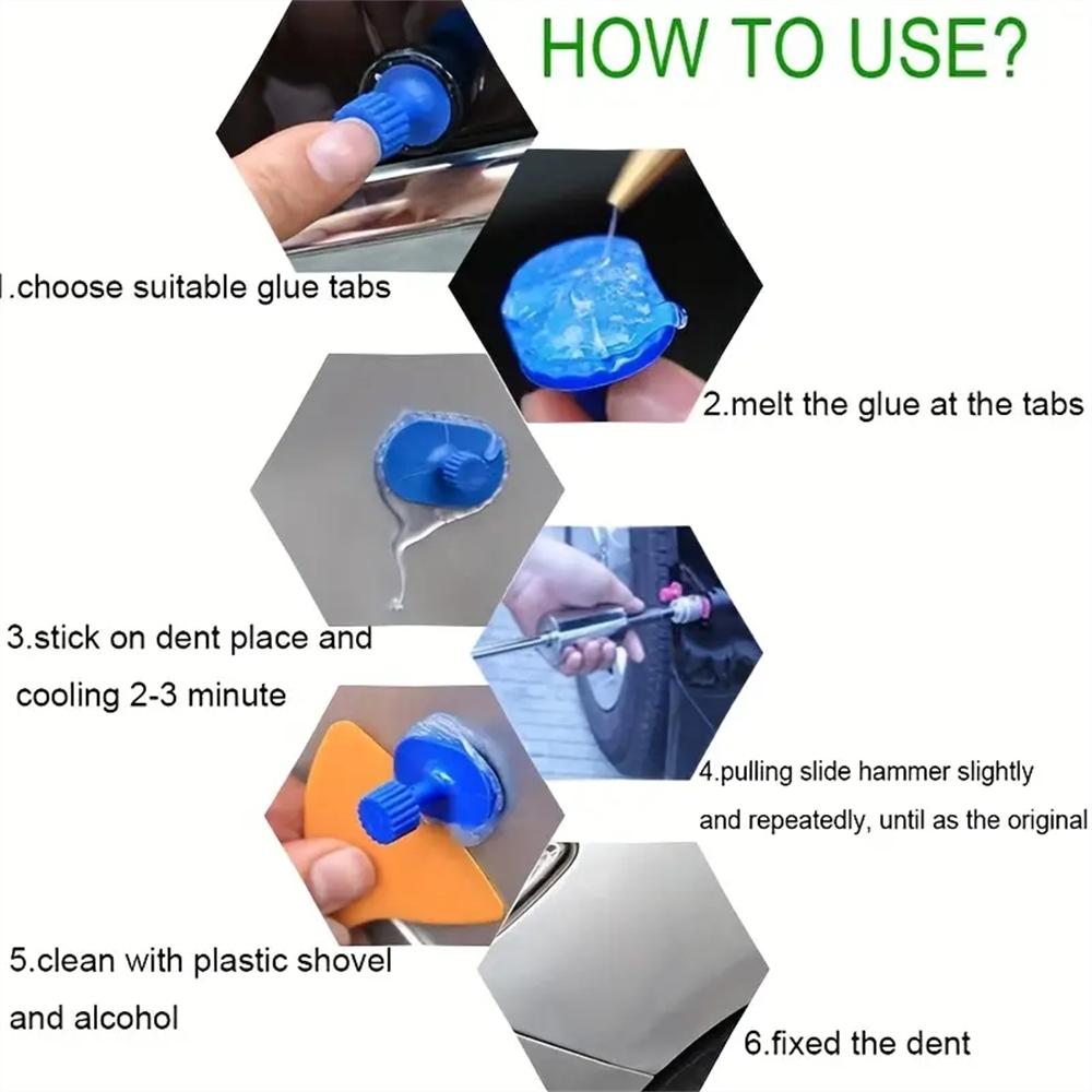 Car Dent Repair Tool Set, Car Body Dent Repair Tool with 20W Gluing Tools, Suction Extractor, Car Body Dent Repair Tool, Professional Car Repair Tool, Car Dent Remover