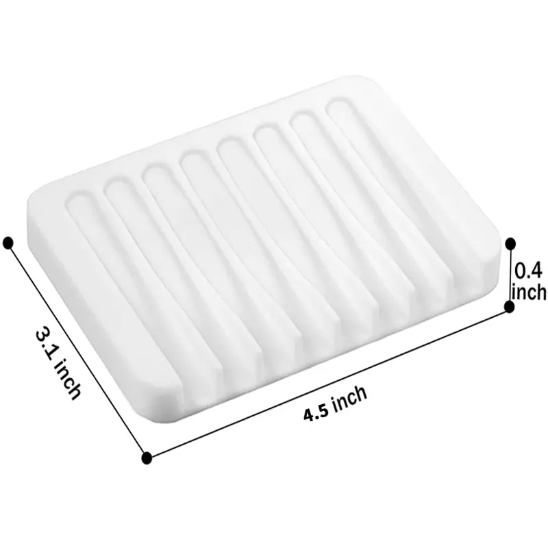 Self-draining soap dish, waterfall-style draining soap rack, suitable for bathrooms, extends soap life, keeps soap dry and clean, portable for outdoor travel, easy to clean