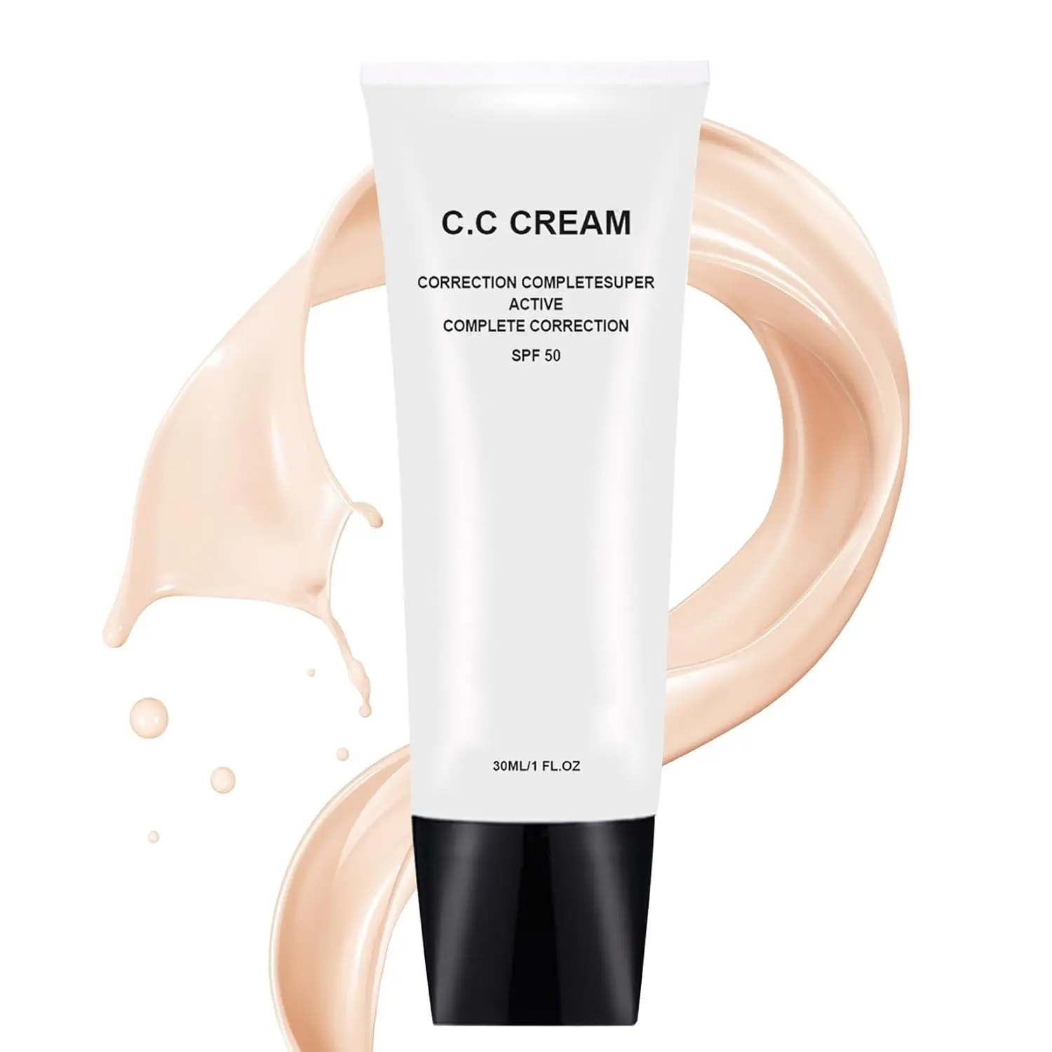 Skin Tone Adjusting CC Cream SPF 50, New Cosmetics CC Cream, Pre-makeup Primer Moisturizing Skin Concealer Brightening Skin Tone,  Natural Shade, Primer and Concealer Functions for Mature Skin