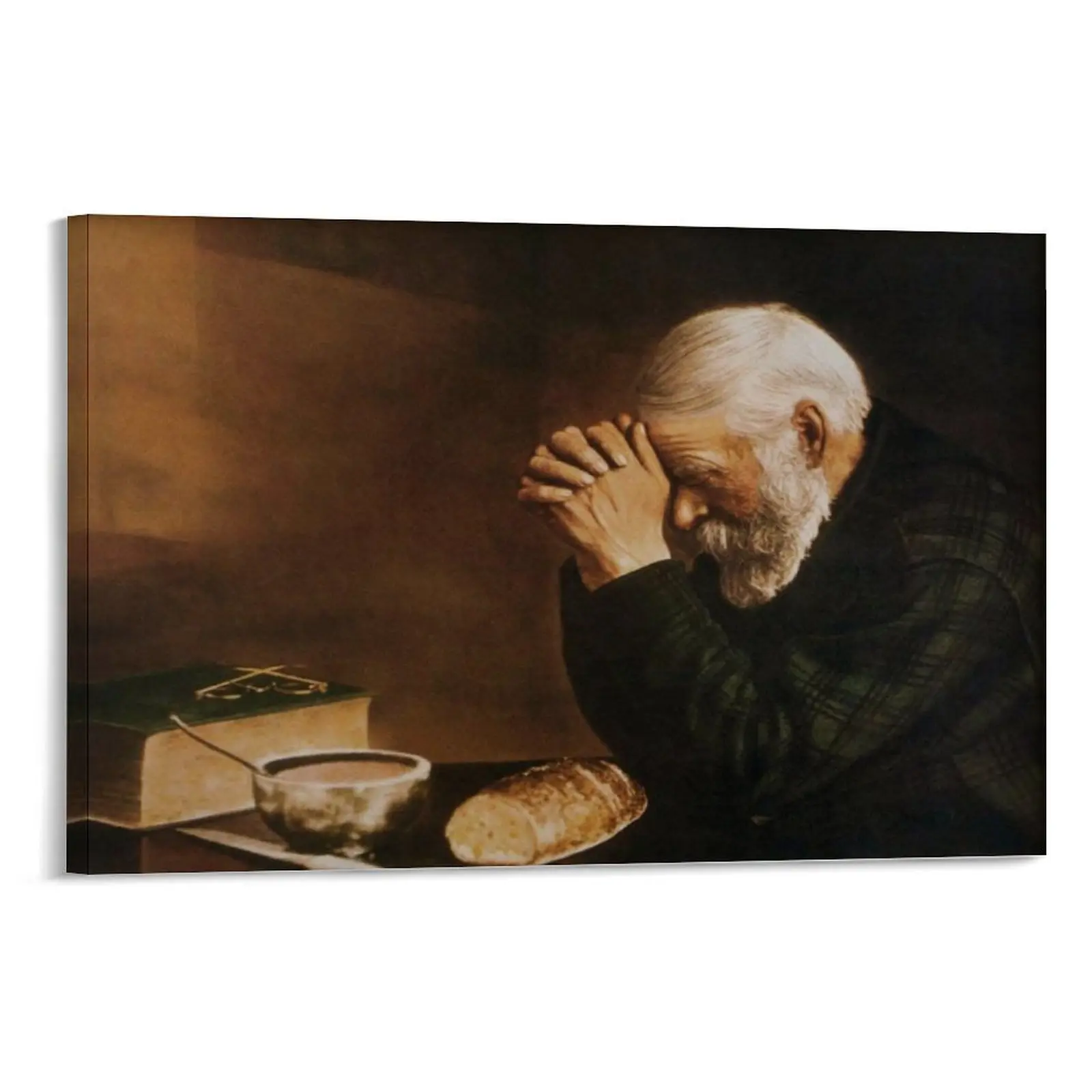 Daily Bread Prayer Retro Art Poster, Wall Art, Canvas Print, Home Decor for Bedroom Living Room Office
