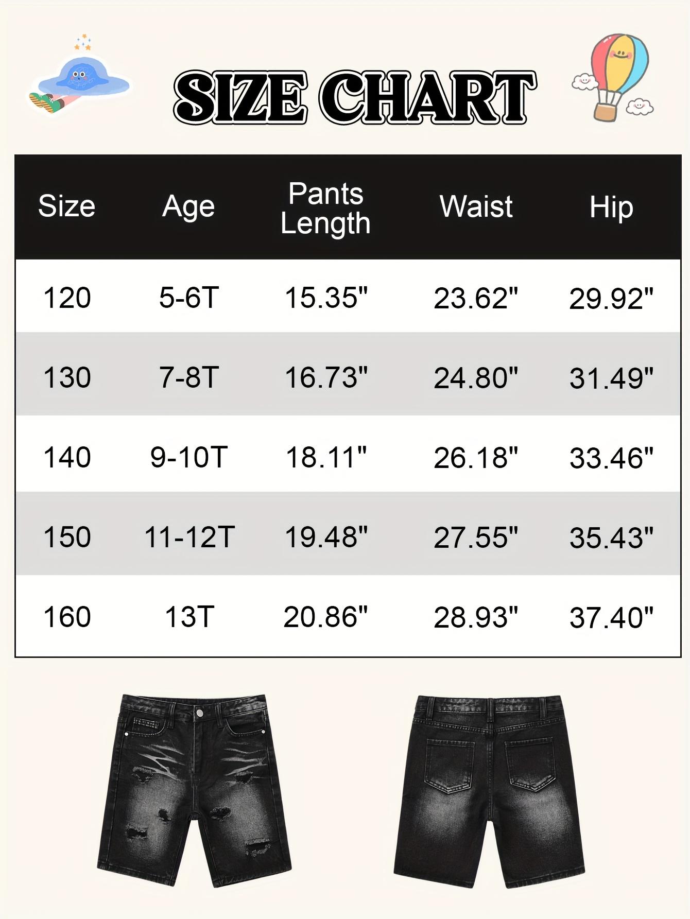 NewNewLittle Big Boys Ripped Denim Shorts Distressed Frayed Jean Shorts Comfortable Distressed Frayed Jean Shorts With Pocket, Street Style, Machine Washable, Spring Summer Clothing, Casual Jeans, Durable Pants