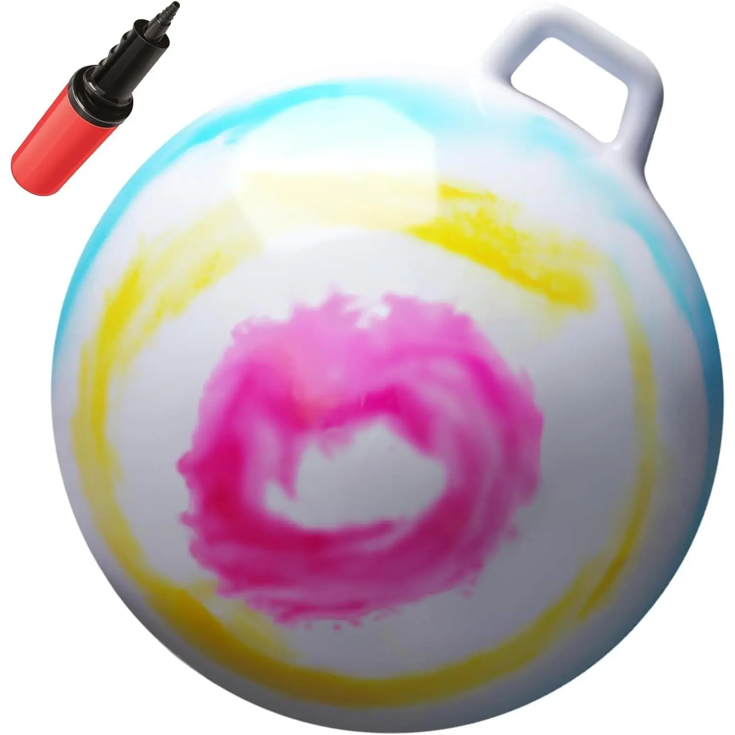 29-Inch Tie-Dye Adult Hopper Ball, Hippity Hop Jumping Ball for Mom, Dad, Grandparents, Perfect for Fun Races