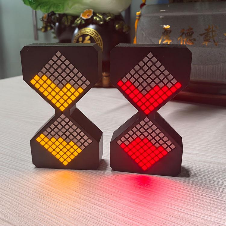 Electronic timer wireless, charging desk lamp with USB charging port,hourglass ornament,ambient LED night light(With blue light)