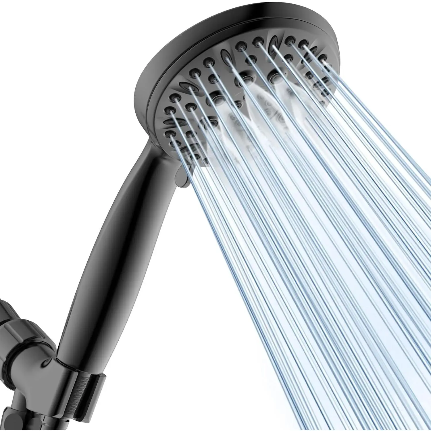 Matte Black Shower , 6  Modes Handheld Showerhead, High  Shower Heads with 59 Inch Stainless Steel Hose and Adjustable Holder