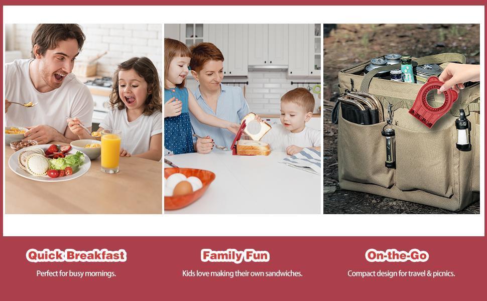 Homedale Sandwich Cutter Sealer for Kids DIY Decruster Uncrustables Maker for Boys Girls Lunchbox Bento Box Bread Cutter Breakfast Sandwich Maker Red Homedale Sandwich Cutter Sealer for Kids DIY Decruster Uncrustables Maker for Boys Girls Lunchbox Bento Box Bread Cutter Breakfast Sandwich Maker Red