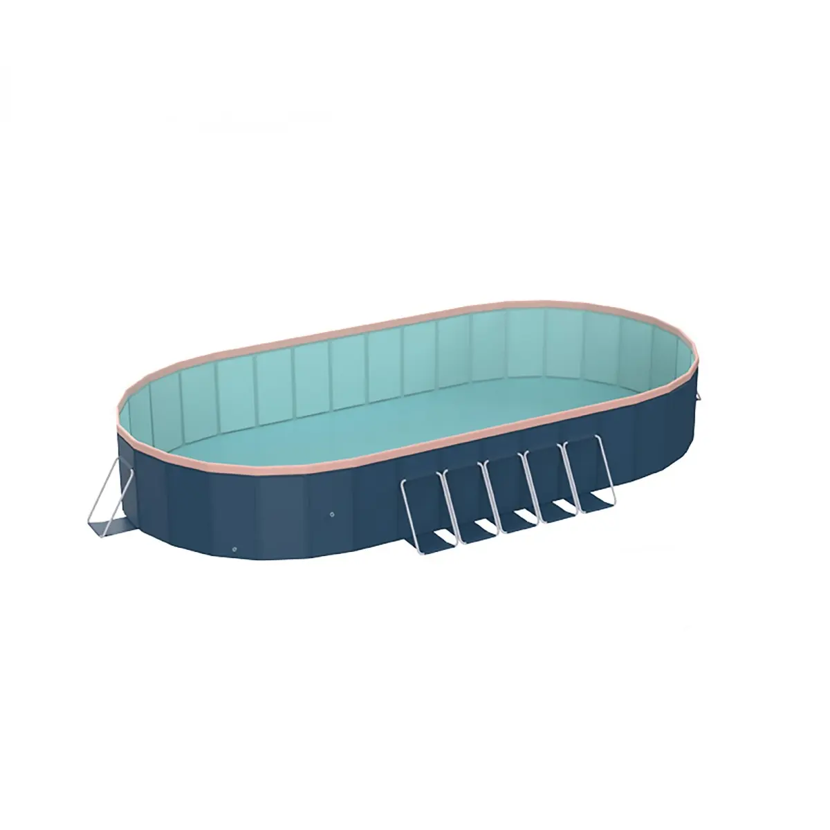 Non-Inflatable PVC Folding Swimming Pool, Thickened Durable Unisex Option with Non-Inflatable Structure for Outdoor Family Relaxation, Easy-Install for Adults and Kids in Garden Patio Backyard, Pool Setup