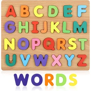 Alphabet Puzzle, Wooden Puzzles for Toddlers 3-5 Year Old, ABC Letter Puzzle, Educational Learning Toys for Kids Girls Boys Preschool Activitiesfidget toys