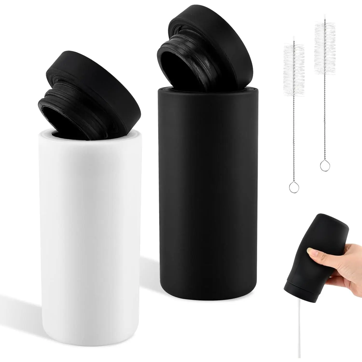 Silicone Dishwashing Soap Dispenser, Refillable Leakproof Dish Detergent Dishwashing Liquid Dispenser, Dish Soap Silicone Squeeze Bottle for Kitchen and Bathroom