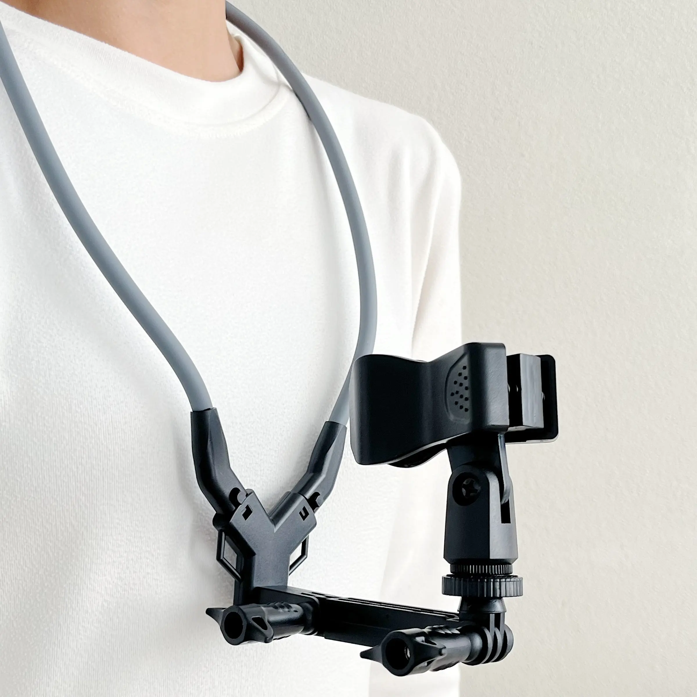 Flexible Silicone Ring Mount Bracket, Multi-Function Sports Camera Cell Phone Holder Kit, Includes Extension Arm, Screws, Lanyard, Compatible with Smartphones