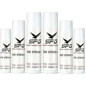 6Pcs Bow String Wax, Waterproof Protective Rail Lube for Crossbow & Recurve Bow Strings Maintenance, Reduce Friction Prevent Fraying Archery Accessories
