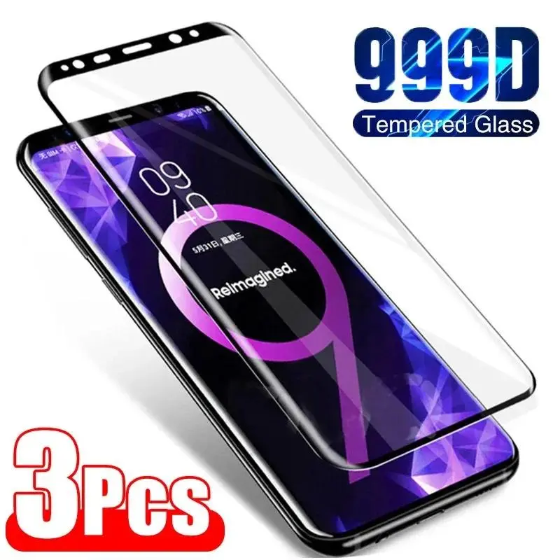 3 Pcs Tempered Glass For Samsung Note 9 10 20 Ultra Samsung S24 S23 S22 S21 S20 Ultra S10 S9 S8 Plus Full Cover Screen Protector Tempered Glass Film Tempered Clear Glass