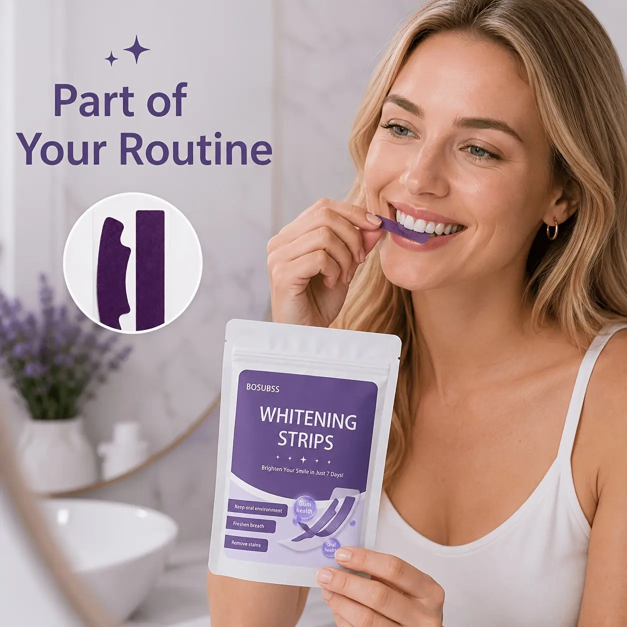 16/8/4pcs Whitening Strips for Teeth, At-Home Smile Care, Easy-Use Oral Beauty Strips, Bright Smile Enhancer, Travel-Friendly Dental Care, Teeth Whitener