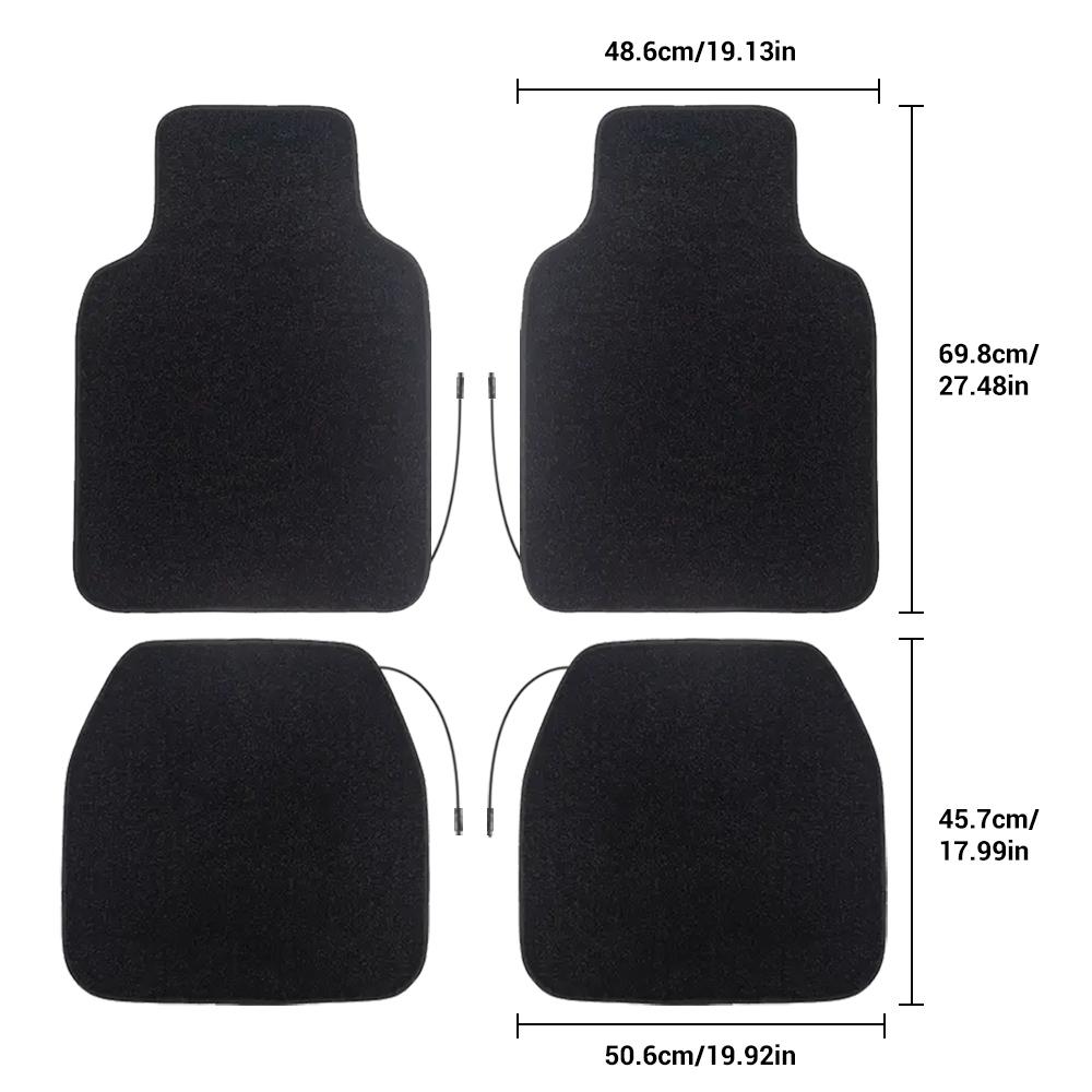 Luxury Starlight LED Car Floor Mats, 4pcs Starry Star Light Floor Mats Fiber Optic Lights APP/Remote Control Music Mode Sound Activated Interior Lights for Cars, SUVs, Trucks