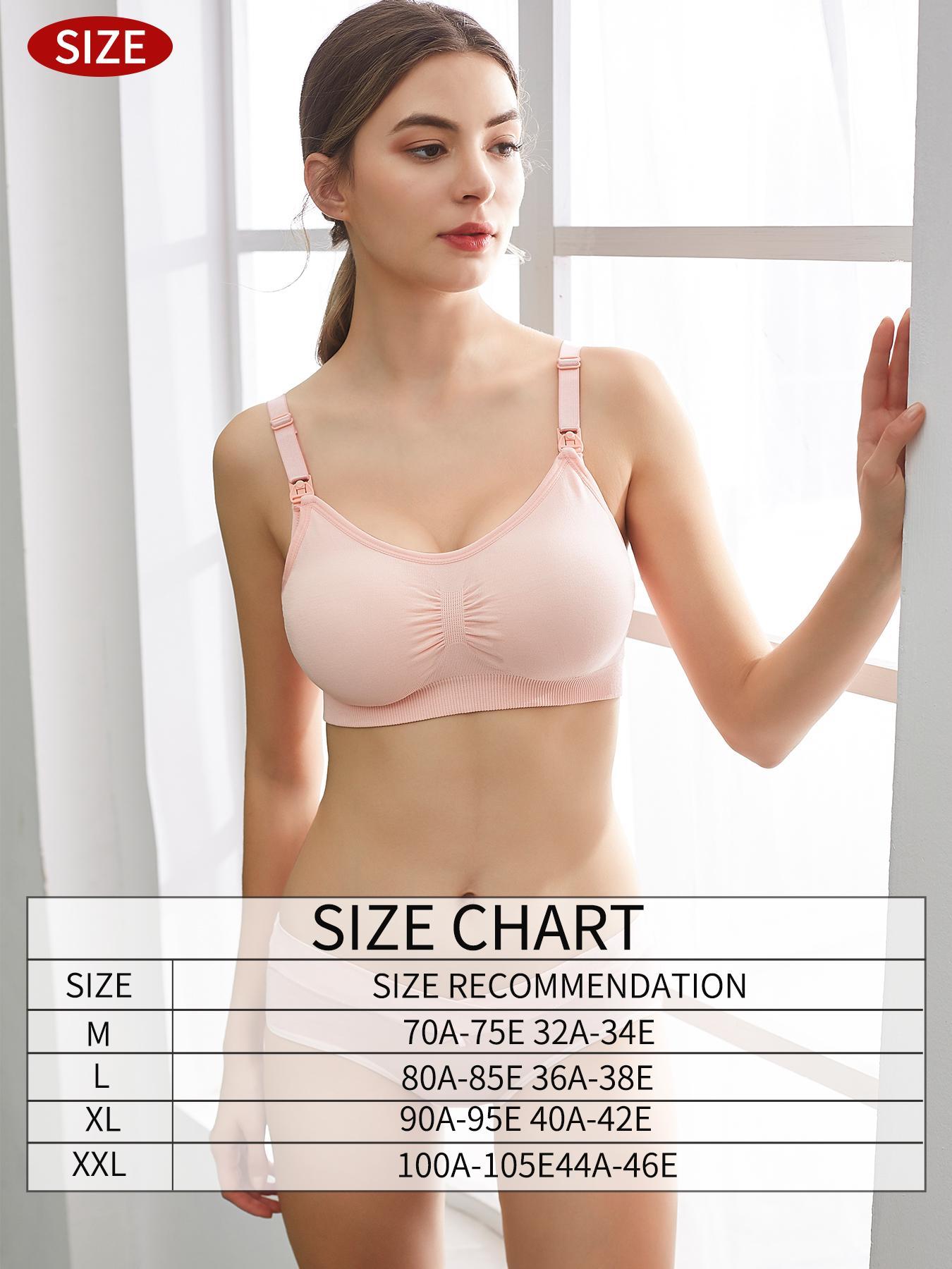 Maternity Solid Color Nursing Bra, 8 Counts/set Removable Pads Maternity Bra, Maternity Lingerie for All Seasons