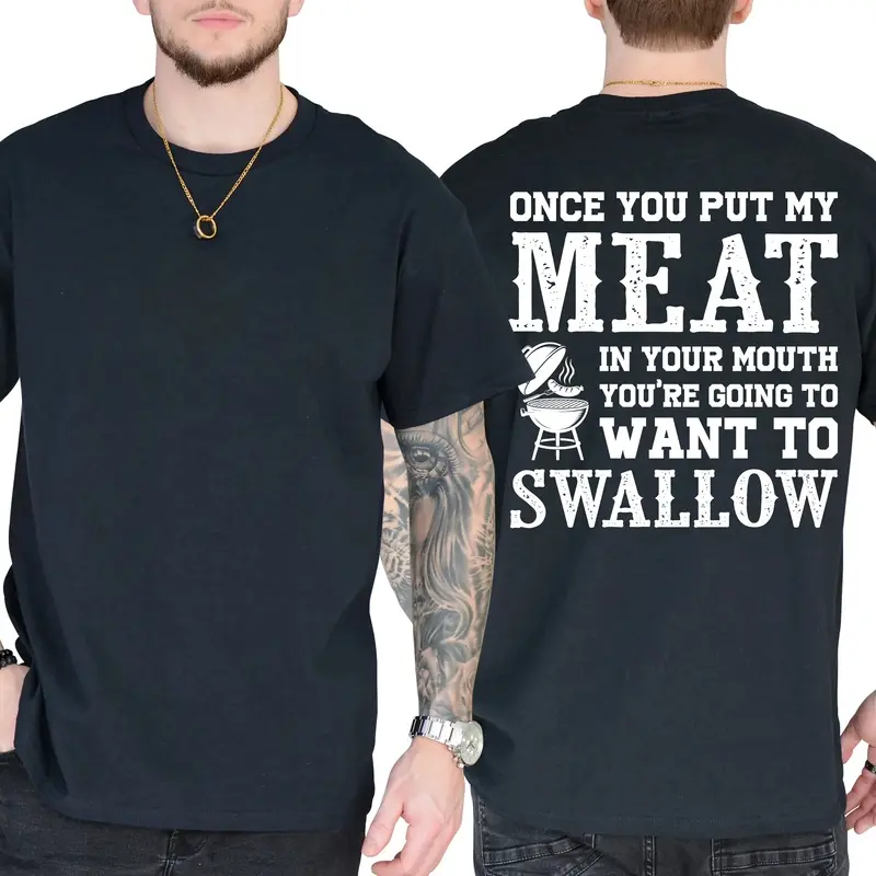 Funny BBQ Meat Lover T-Shirt  Grill Master Graphic Tee