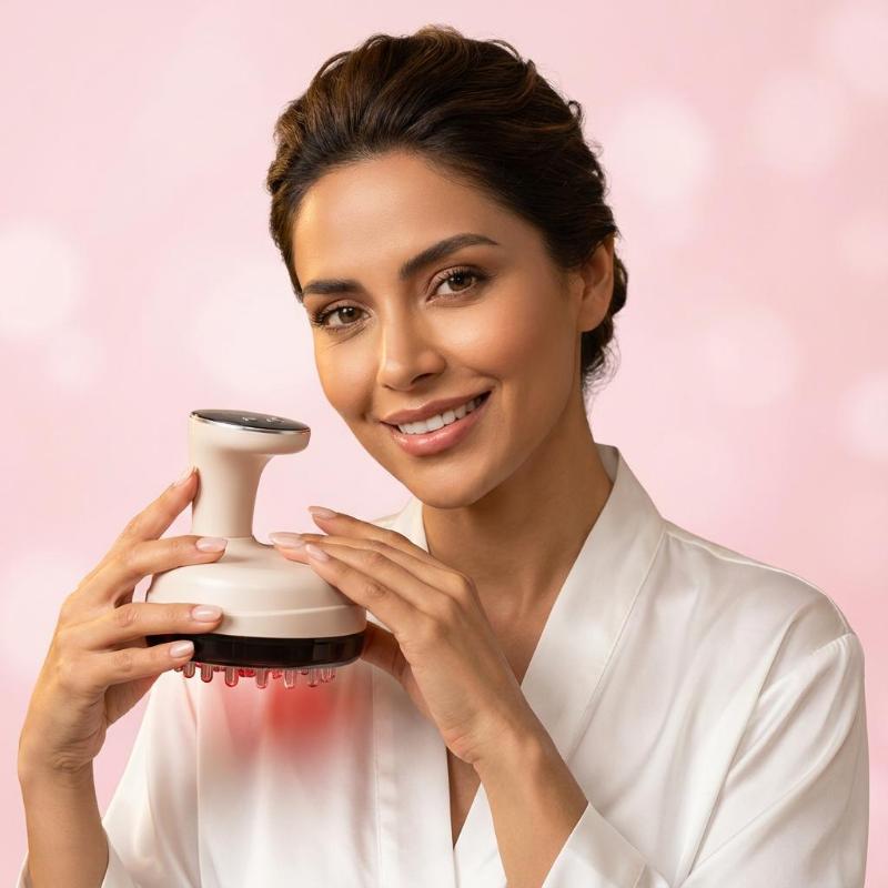 VUFVOID 3 in 1 Electric Handheld Massager with Heat and Vibration, Drainage & Anti Swelling GuaSha Tool For Belly Legs Full Body, Gift for Mom.