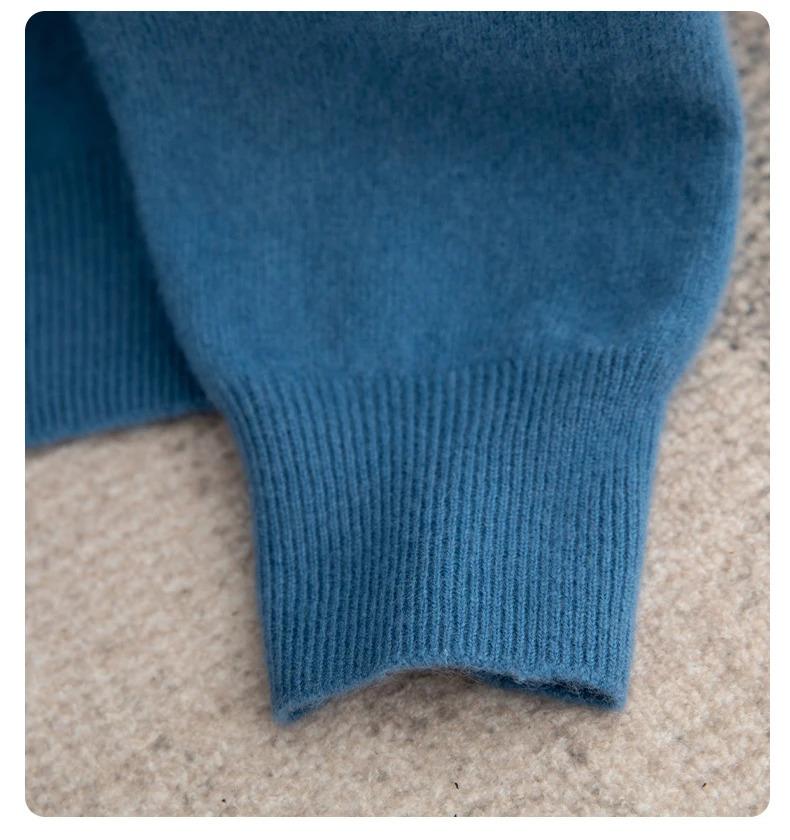 Men's Turtleneck Wool Sweater Men  Autumn and Winter Large Size Loose Knitted Sweater Keep Warm Top Men Jumper