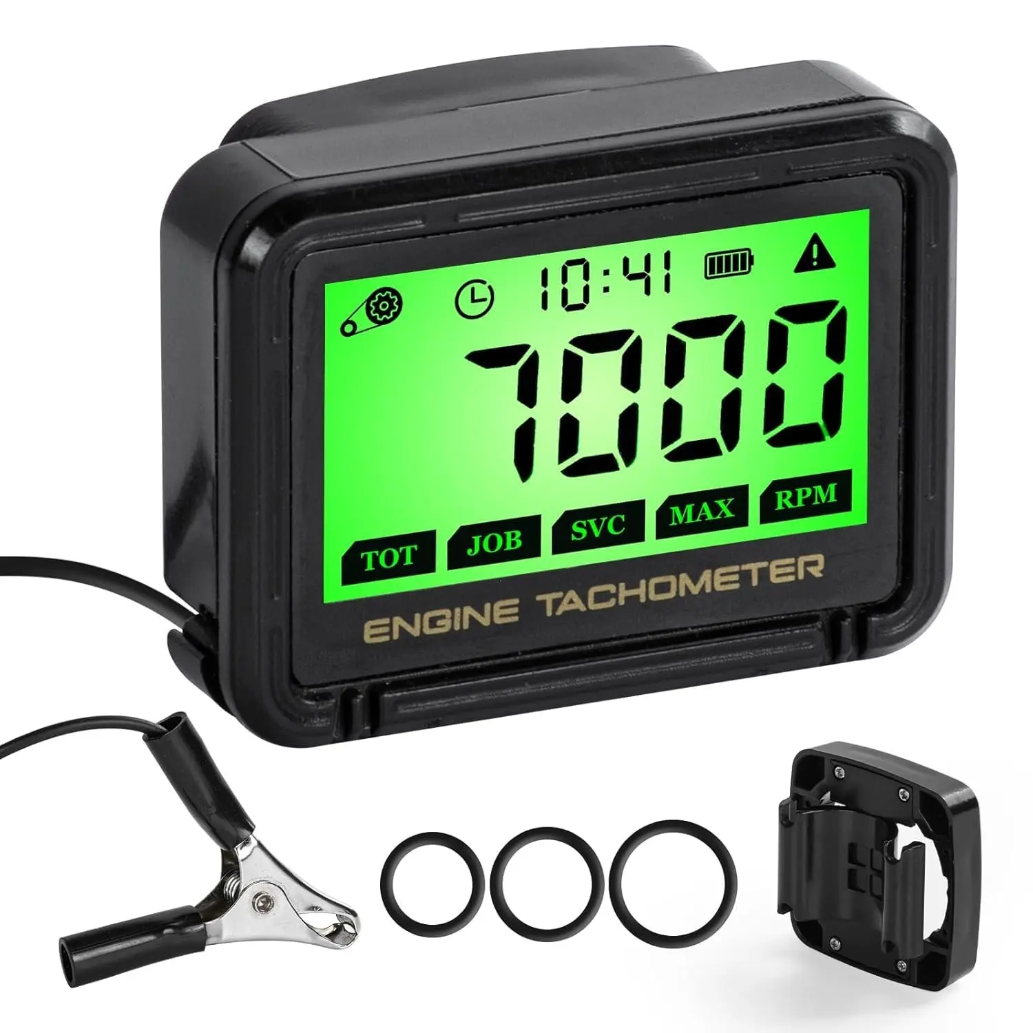 Digital Small Engine Tachometer RPM Meter and Hour Gauge for Motorcycle Chainsaw Lawn Mower Snowmobile Kart Marine ATV Boat