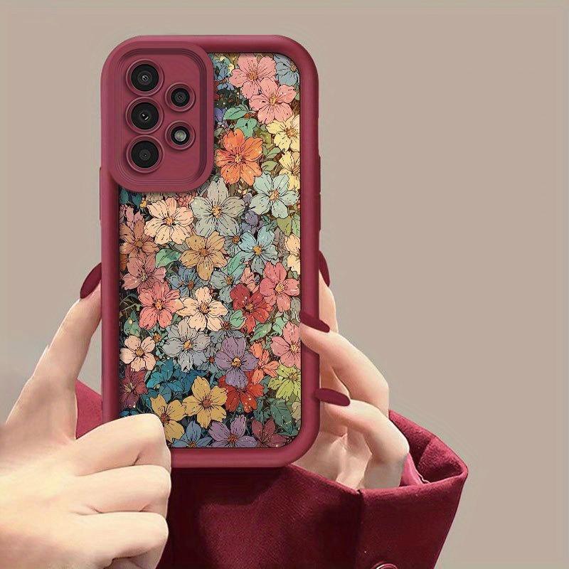 Vintage National Style Floral Fashion Personalized Phone Case for Samsung Galaxy S26 S25 S24 S23 S22 S21 Fe Plus Ultra A13 A14 A15 A16 A17 A33 A34 A35 A36 A52 A53 A54 Note20