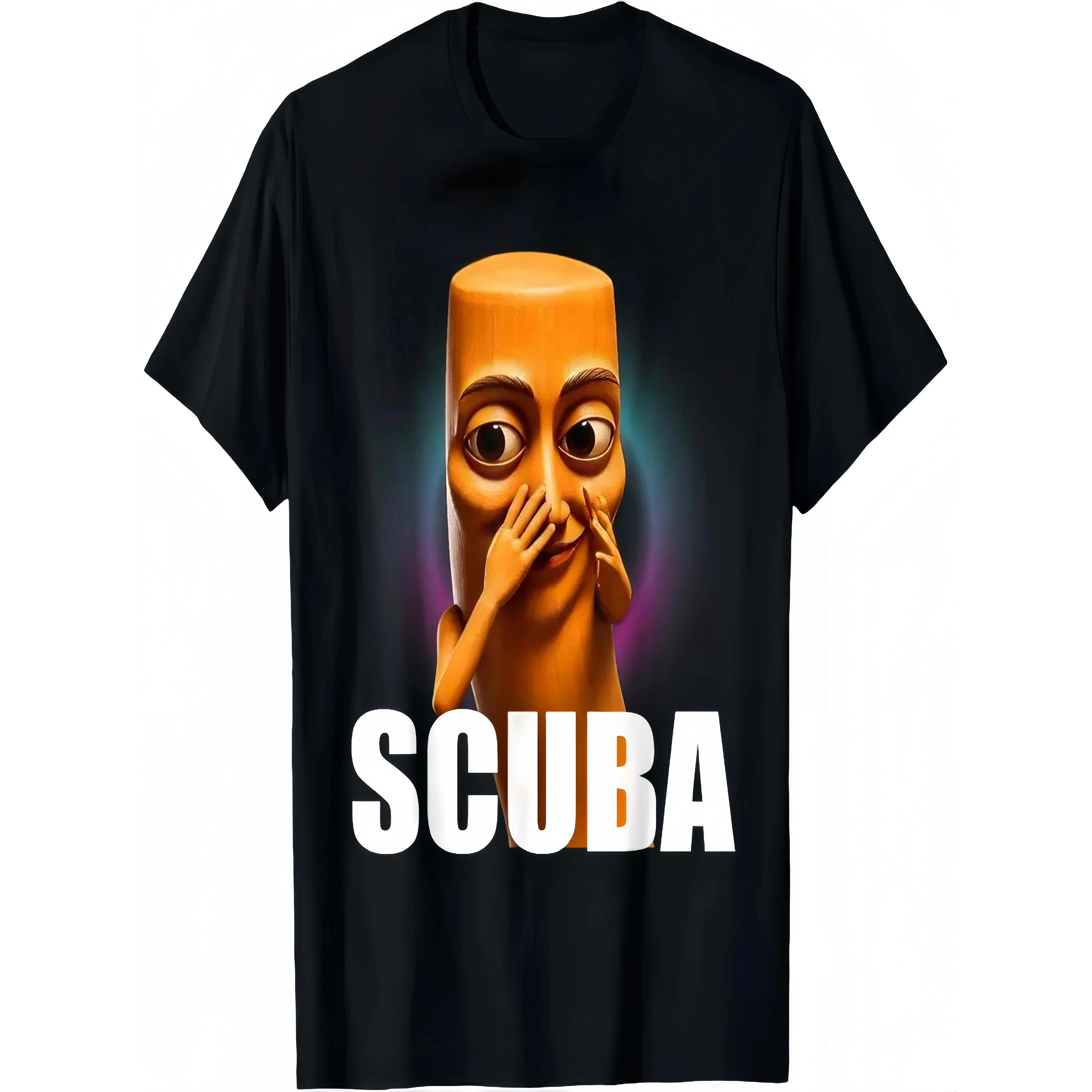 Funny and quirky diving bunny Shahu dance T-shirt, comfortable and breathable for summer, made of pure cotton