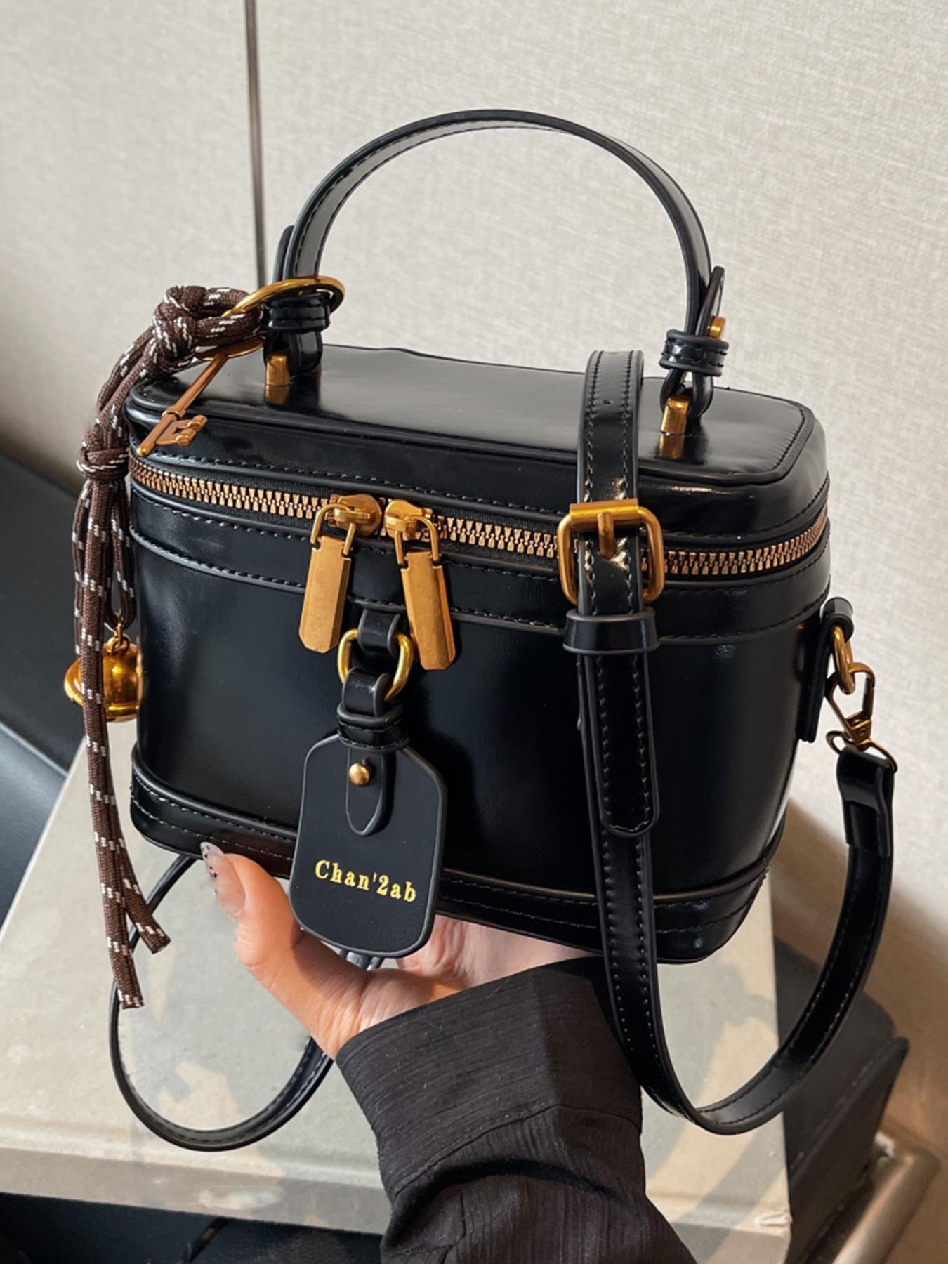 Women's Elegant Minimalist Handbag, Fashionable Retro Simple Style Crossbody Bag with Charm, Casual Trendy Versatile High-quality Daily Commuting Bag, Sling Purse, Casual Shoulder Bag