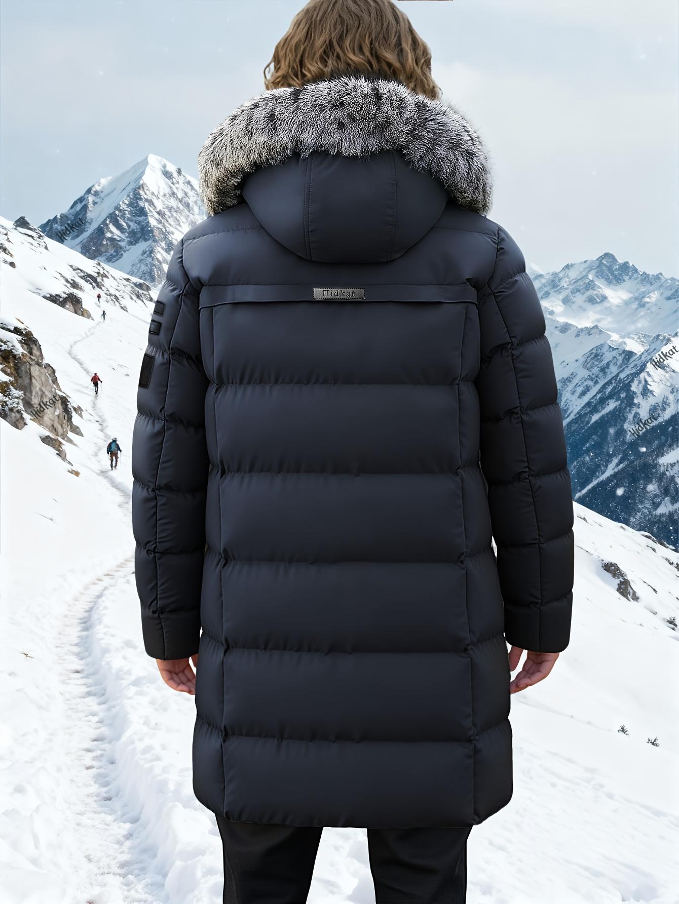 Large windproof and waterproof multi pocket parka coat American style outdoor style thick and cold resistant long down jacket