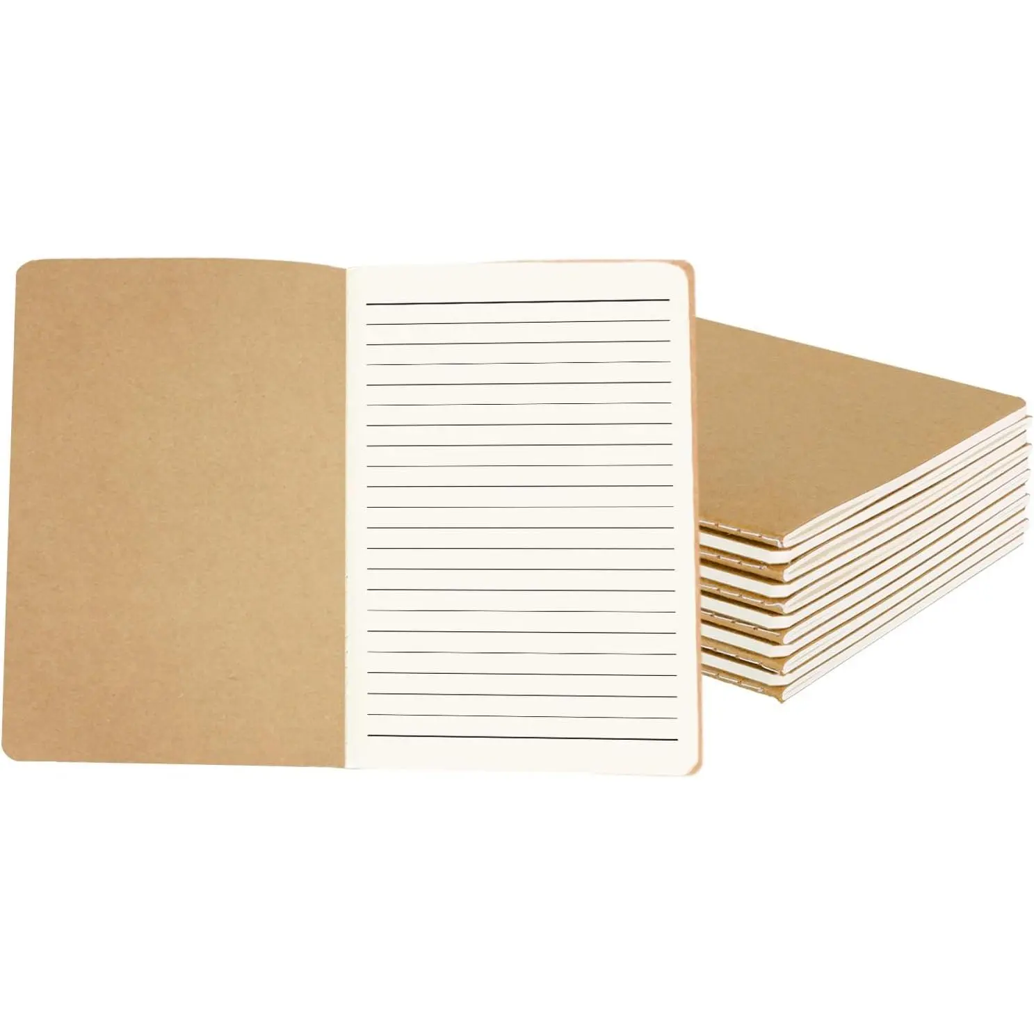 12 Pack A5 Lined Notebooks, 8.26"x5.5", Composition Notebook