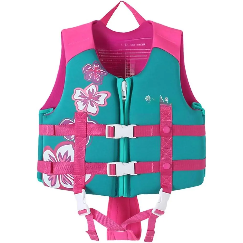 Toddler Swim Vest Neoprene Kids Float Jacket Swimming Aid for Children Girls and Boys 20-30-40-50-60-70-80Lbs with Dual Adjustable Safety Straps