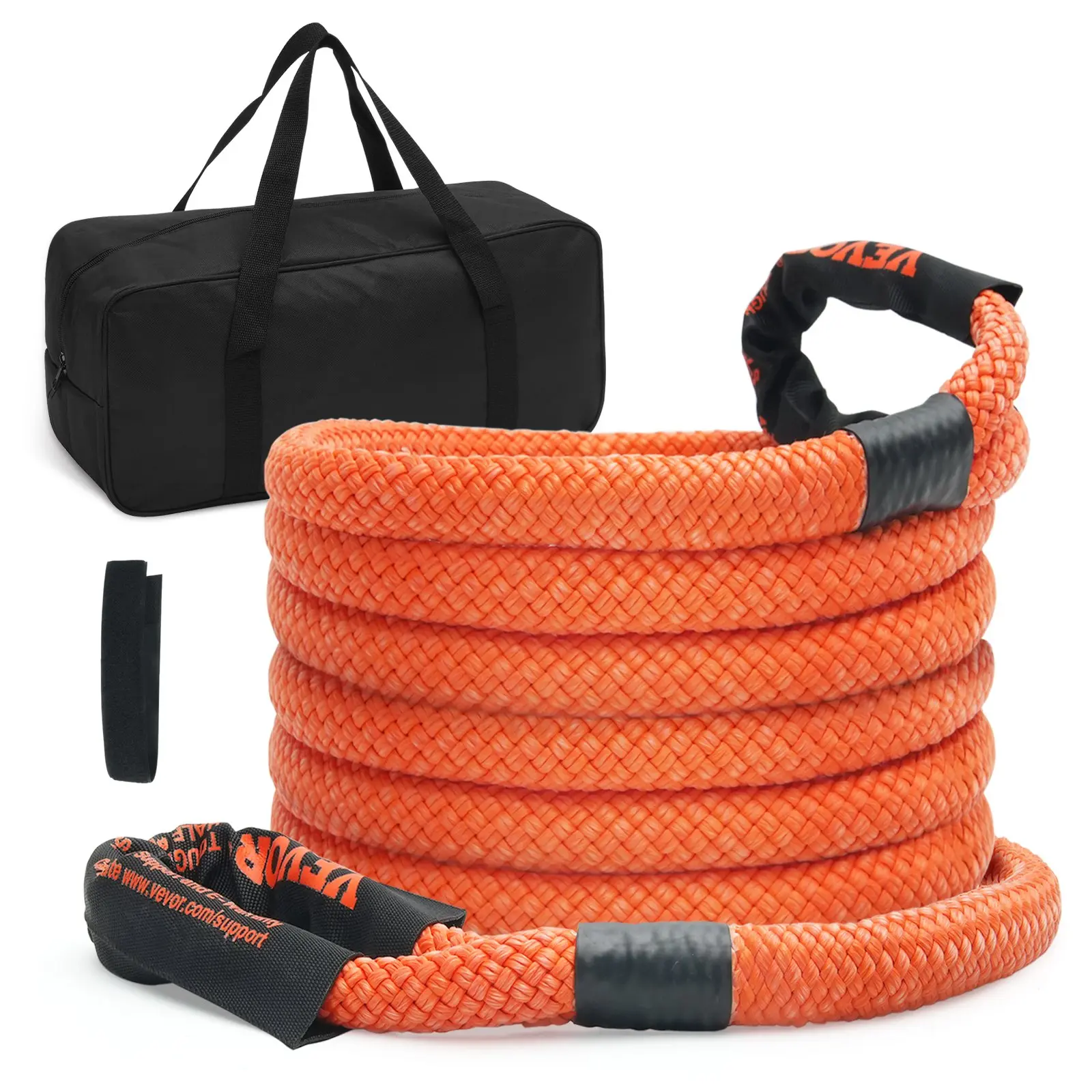 VEVOR 1"x 20' Kinetic Recovery Tow Rope 38, 000 lbs, Heavy-Duty Off Road Snatch Strap, Extreme Duty 30 Elasticity Energy Snatch Strap for Jeep Car Truck ATV UTV SUV Tractor